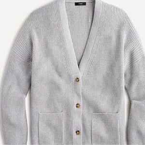 J V-neck cotton-cashmere cardigan sweater